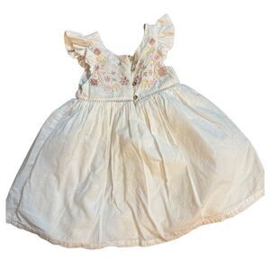 🎀Adorable Max Studio Kids White Floral Embroidered Toddler Girl Dress Sz 2T‎